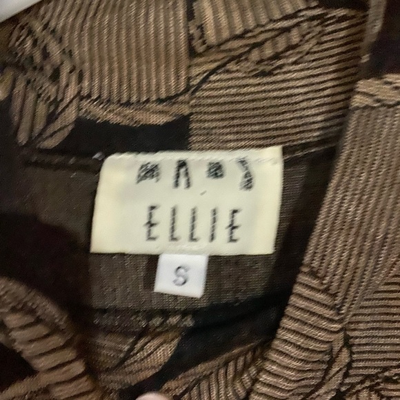 Black and Brown Patterned Women's Top small - Picture 3 of 3